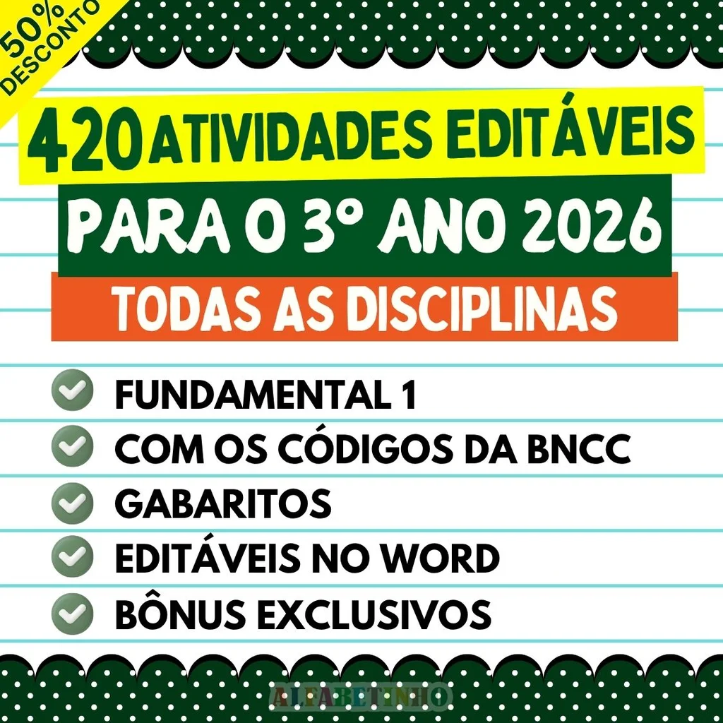 Atividades - 3º Ano - Todas as Disciplinas
