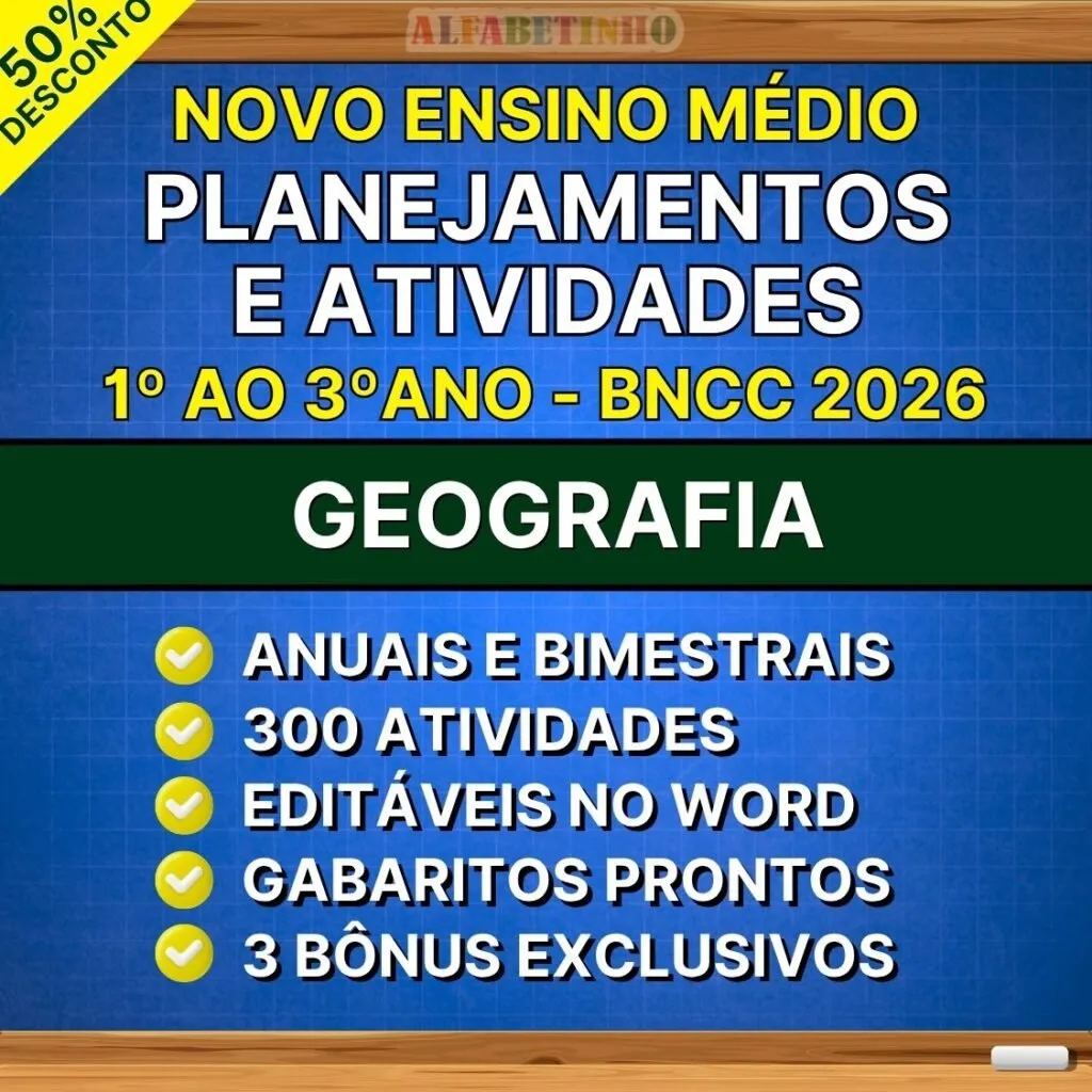 GEOGRAFIA - Planos de Aula - Ensino Médio - BNCC 2026