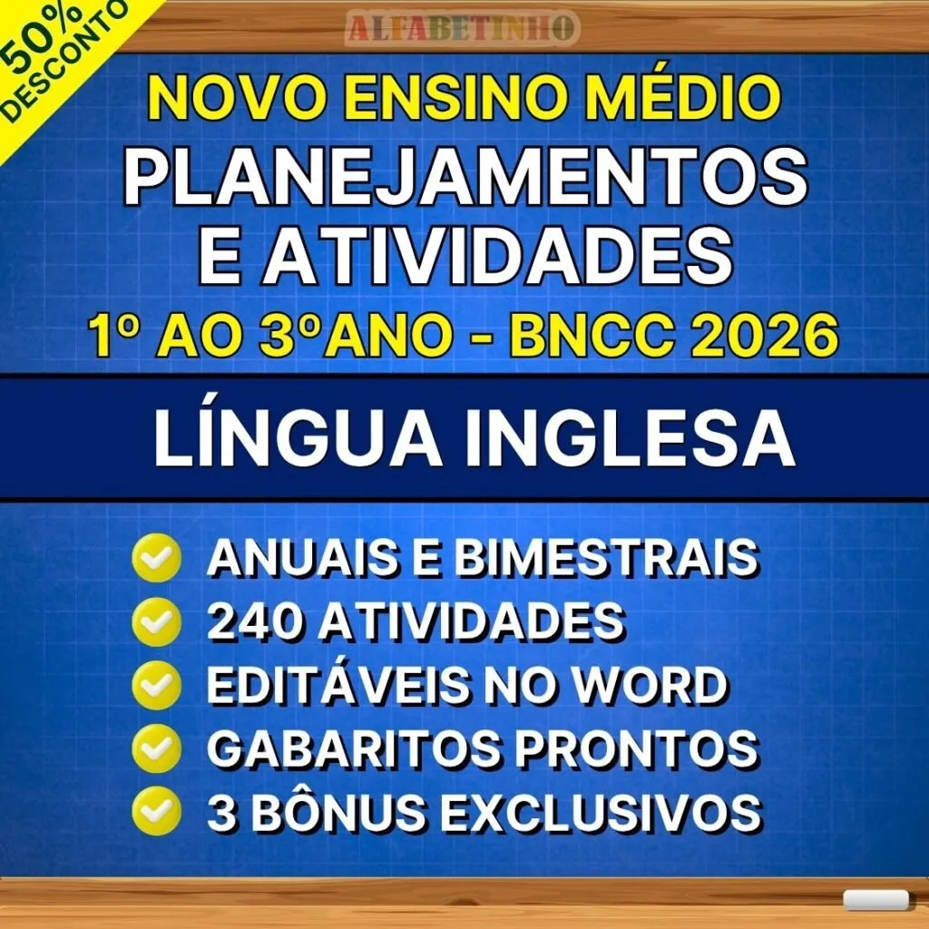 LÍNGUA INGLESA - Planos de Aula e Atividades - Ensino Médio - BNCC 2026