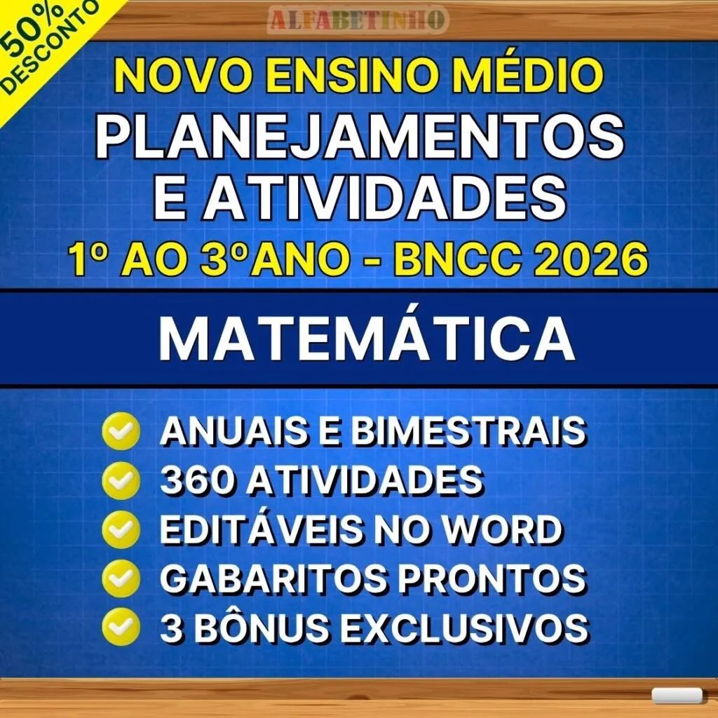 Planos de Aula e Atividades Matemática Ensino Médio BNCC Atualizada