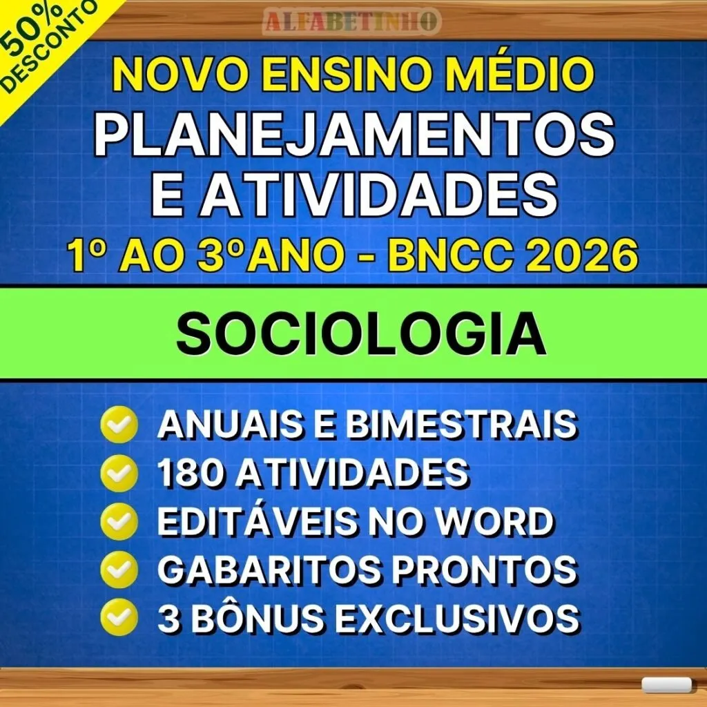 SOCIOLOGIA - Planos de Aula e Atividades - Ensino Médio - BNCC 2026