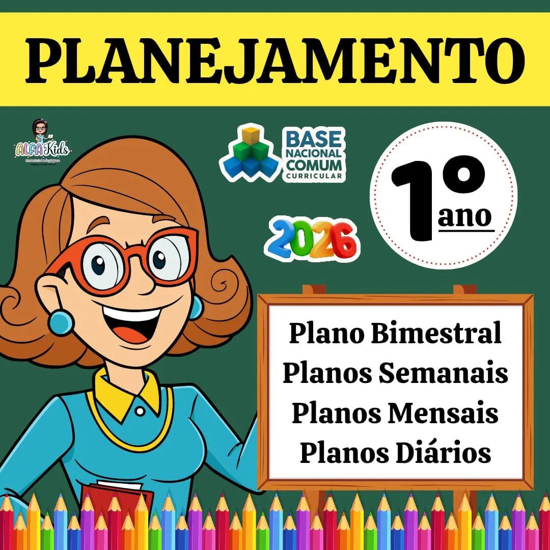 Plano de Aula BNCC 2026 - 1º ano Ensino Fundamental / 1º Bimestre