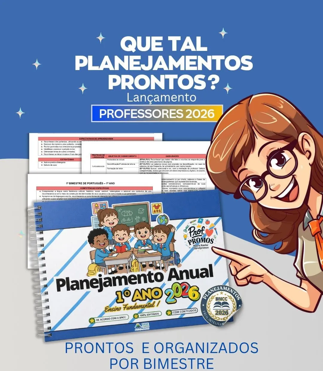 Planos de Aula Anuais 1º Ano Fundamental I – BNCC 2026