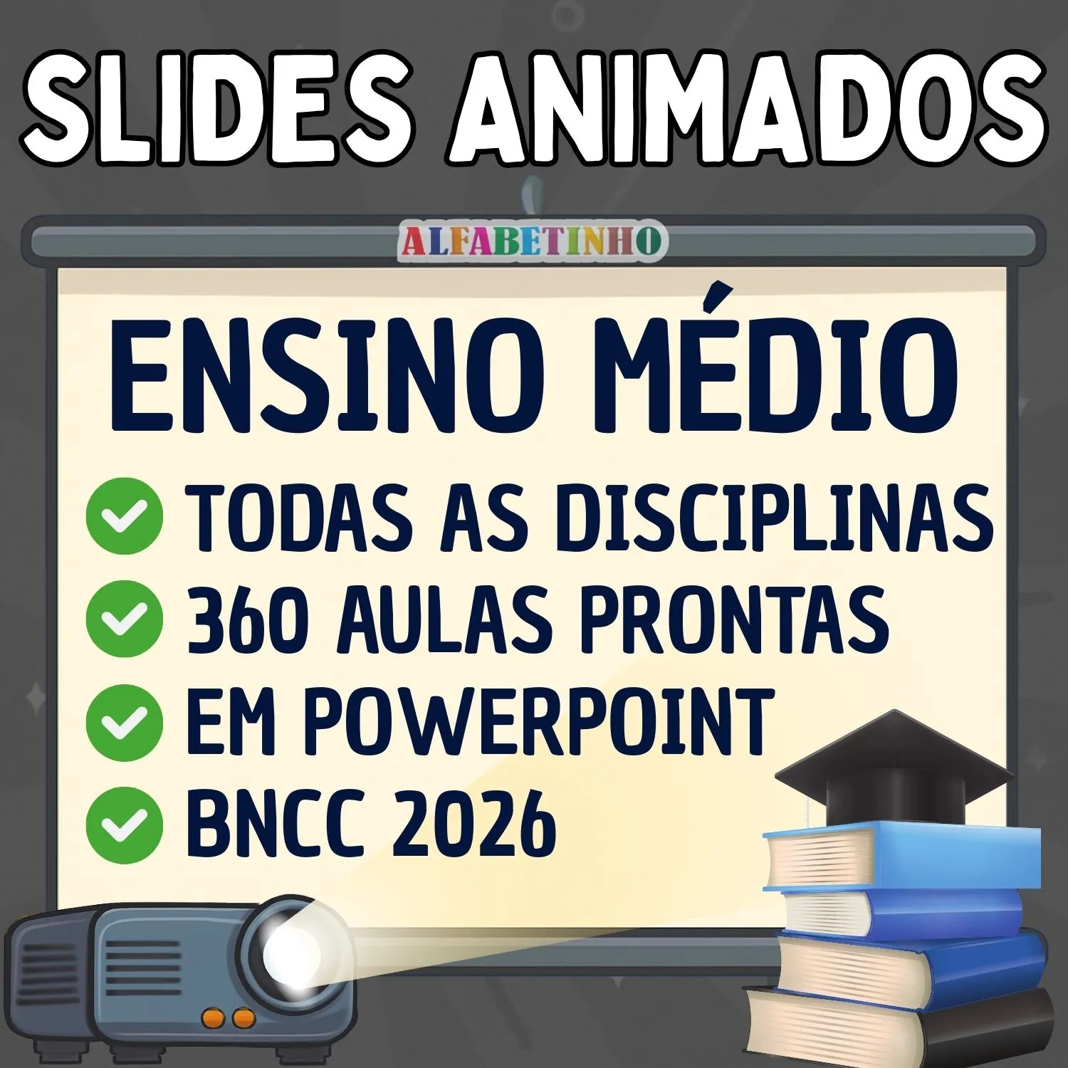 SLIDES ANIMADOS - 1º AO 3º ANO - ENSINO MÉDIO - BNCC 2026
