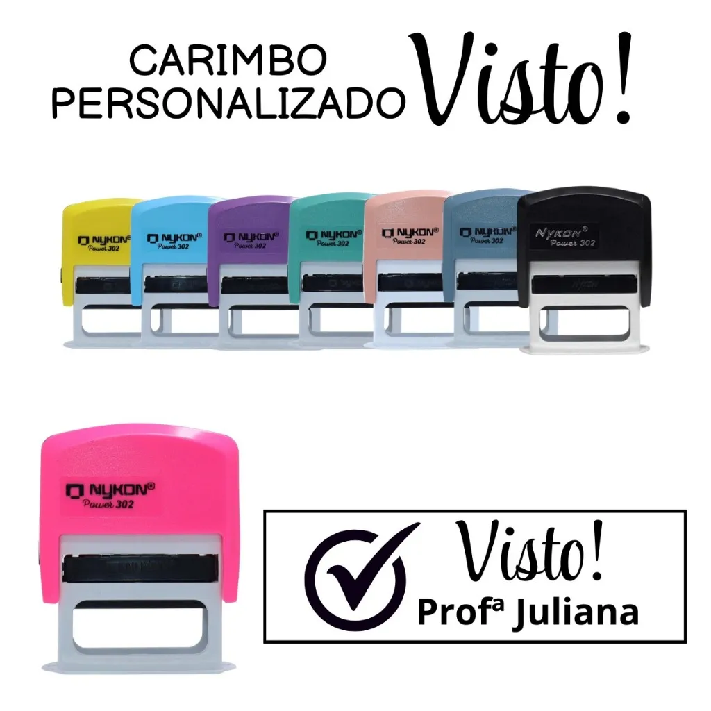 Carimbo Automático Personalizado para Professores Incentivo Escolar Avaliação Correção de Trabalhos e Cadernos Pedagógico