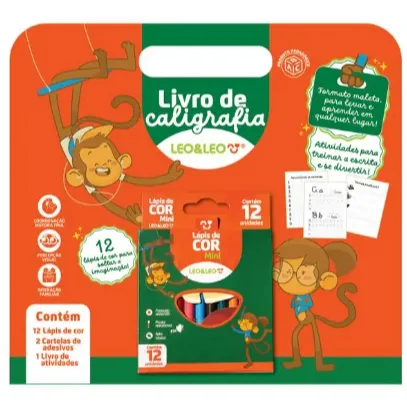 Livro Pedagógico Para Colorir e Prática de Caligrafia com Atividades e Adesivos Educativos para Professores Ensino Fundamental