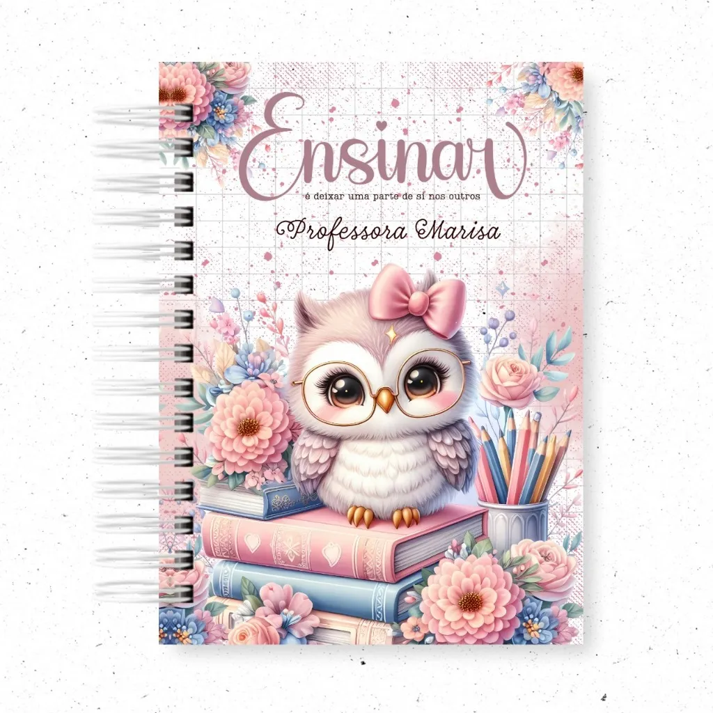 Planner e Caderno de Planejamento Escolar Personalizado para Professores com Tema Coruja - Organizador de Atividades Pedagógicas e Gestão da Sala de Aula
